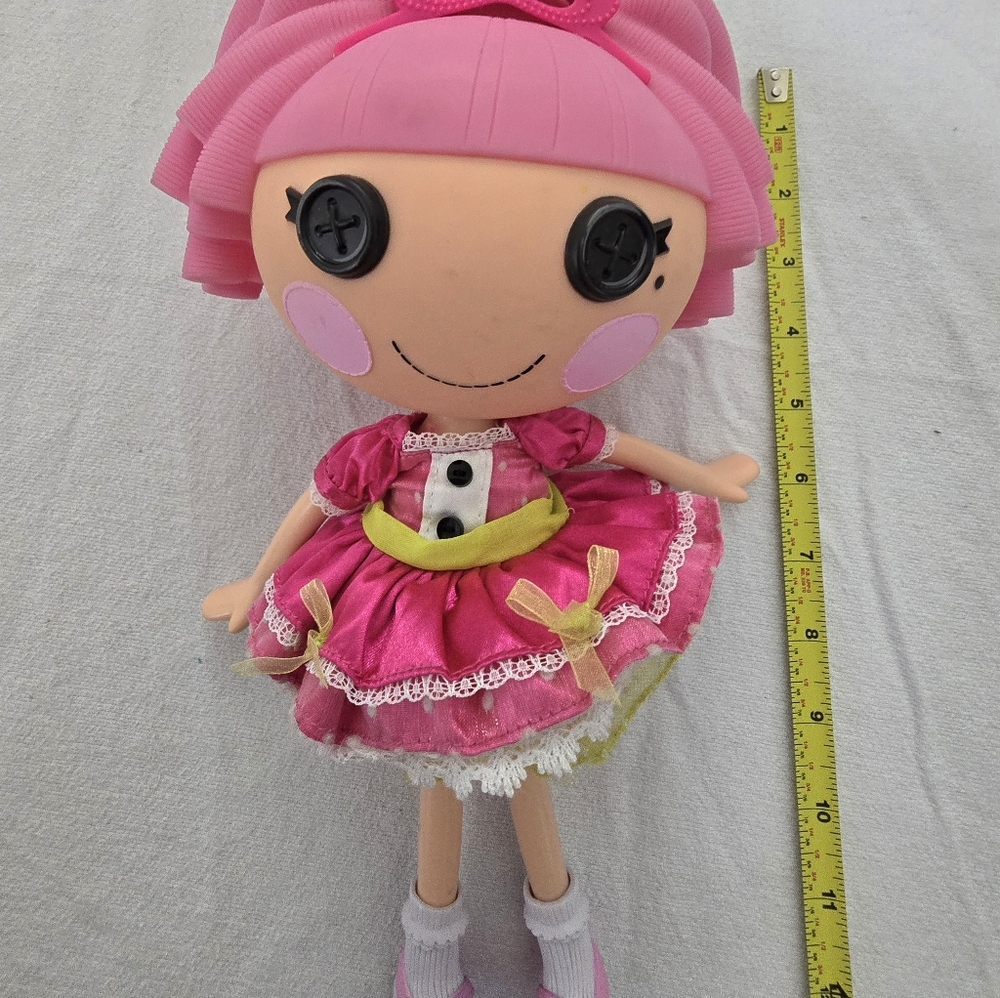 Lalaloopsy Jewel Sparkles Doll Full Size 12” Pink Hair & Crown Dress Shoes 2009 - Picture 10 of 11